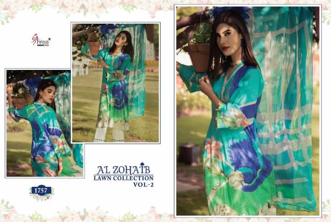 shree al zohaib lawn Latest Fancy Designer collection 2 Pure Cotton Print With Embroial  pakistani salwar suits collection 